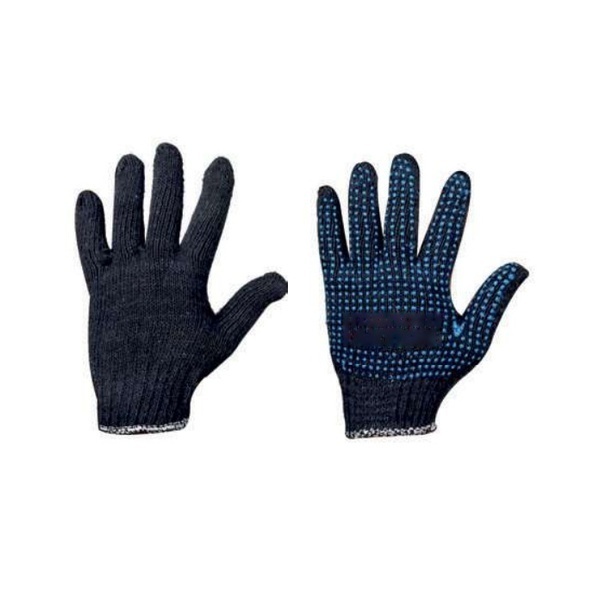 IND-HP-01 Poly-Cotton PVC Dotted Safety Hand Gloves
